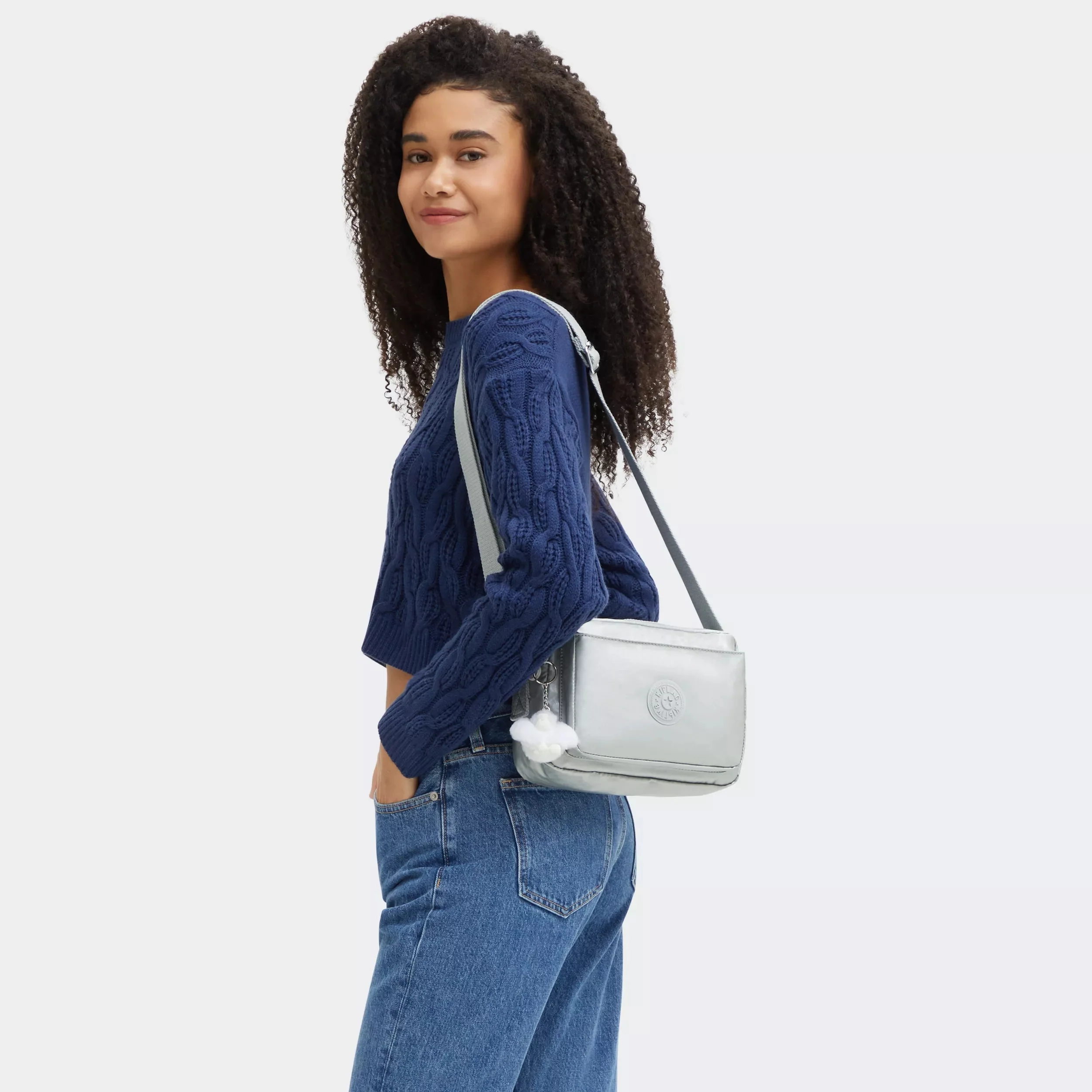Abanu Medium Metallic Crossbody Bag - Image 2