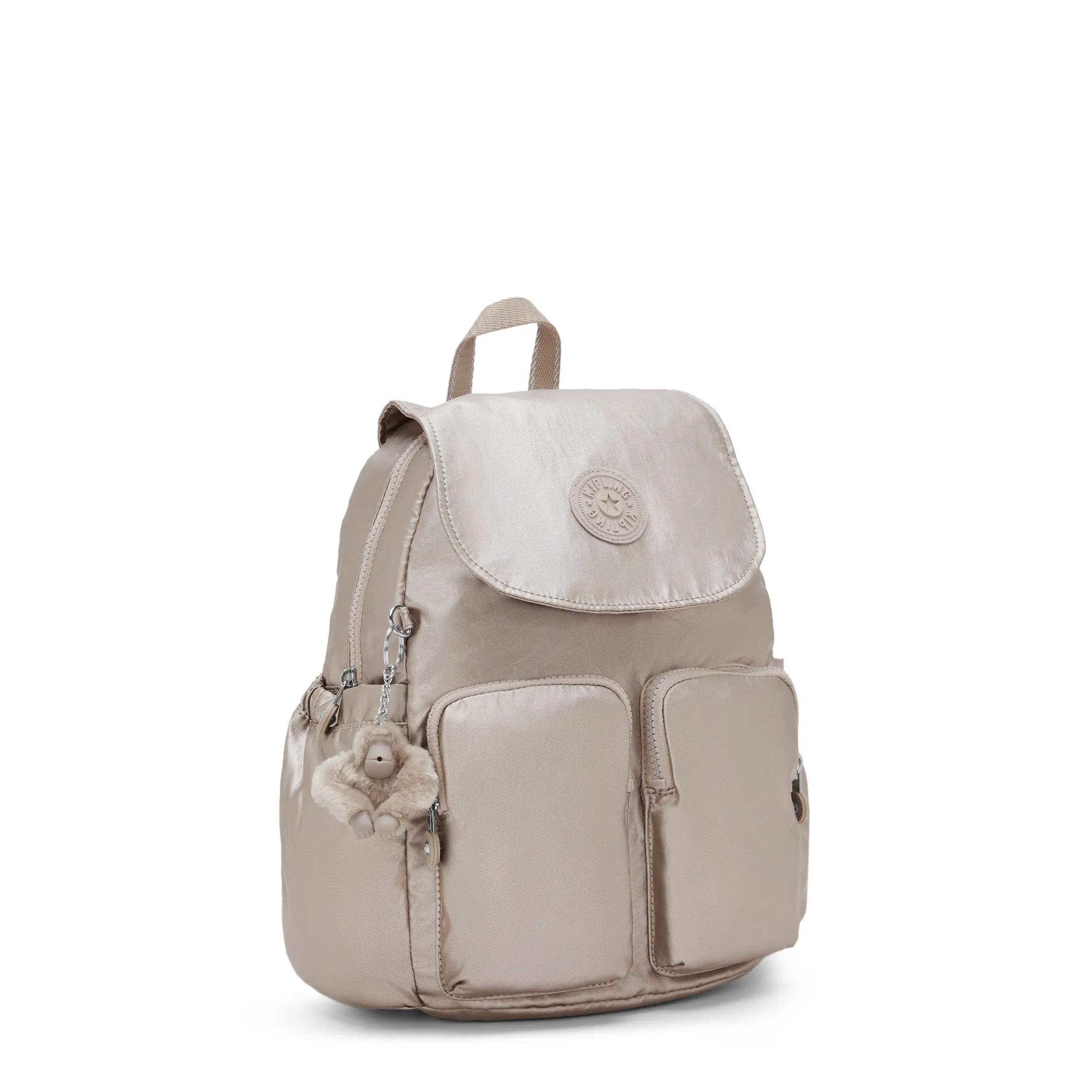 City Pocket Small Metallic Backpack - Image 4