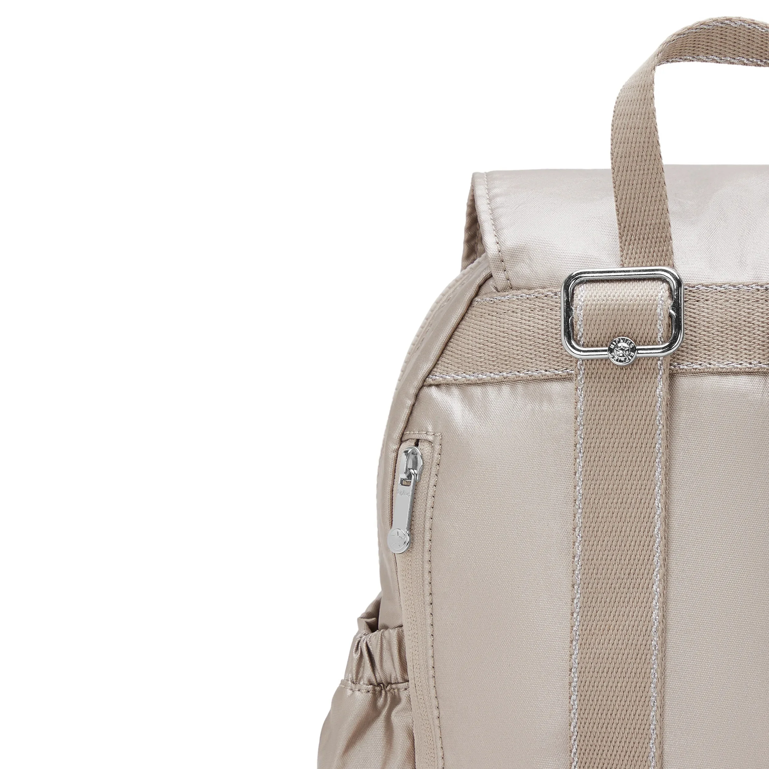 City Pocket Small Metallic Backpack - Image 5