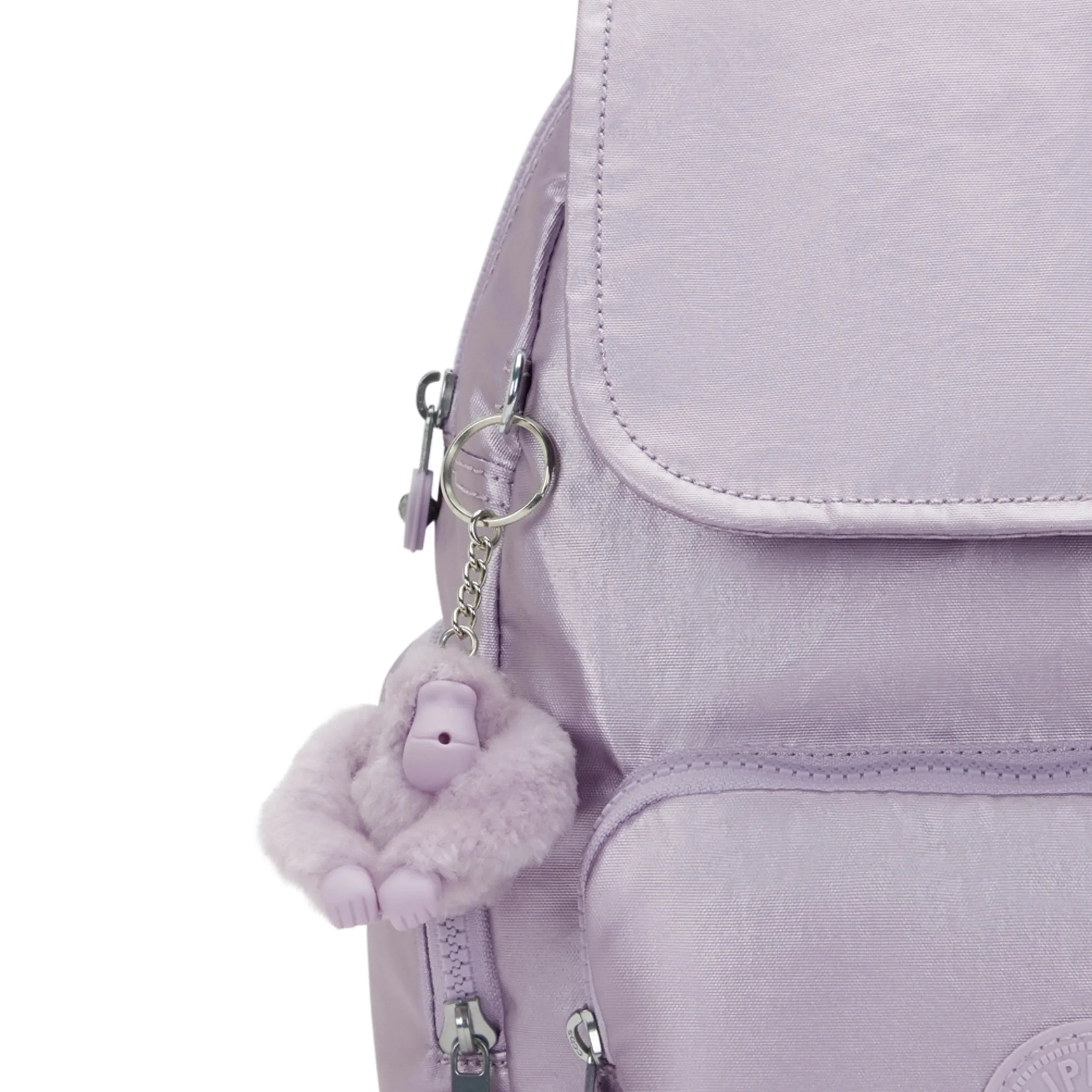 City Zip Small Metallic Backpack - Image 6
