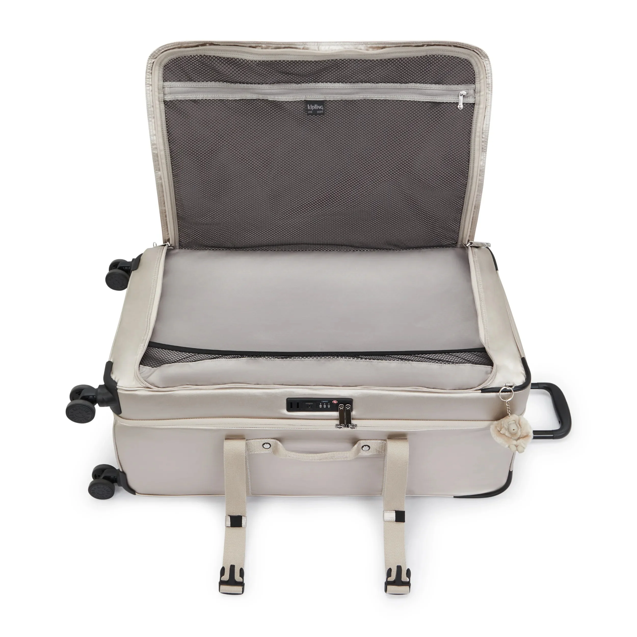 Spontaneous Large Metallic Rolling Luggage - Image 8
